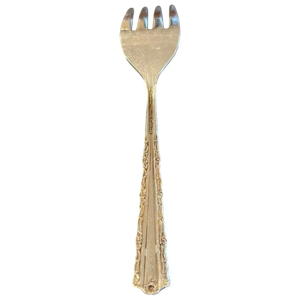 ONEIDA Stainless Flatware CHERIE Baby Spoon & Baby Fork ONEIDA DELUXE Set Of 2